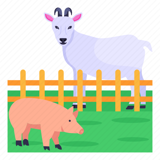 Cattle farming, animals farm, farm, pig, goat icon - Download on Iconfinder