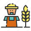 farmer, farming, plant, harvest, agriculture, grain, garden 