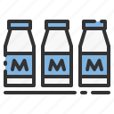 milk, bottle, cattle, cow, livestock, drink 