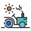 tractor, farm, farming, agriculture, land, vehicle, automobile 