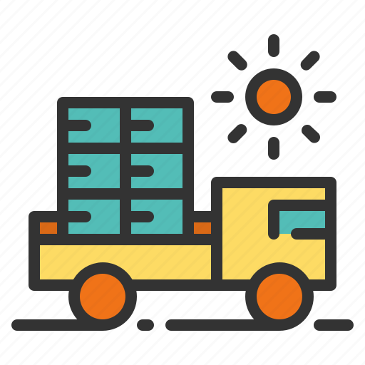 Truck, farming, vehicle, transportation, shipment, logistics, delivery icon - Download on Iconfinder