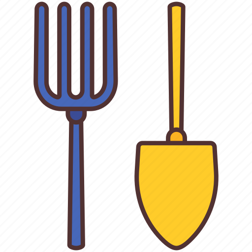 Agriculture, equipment, farming, fork, gardening, shovel, tool icon - Download on Iconfinder
