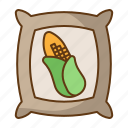 corn, sack, farming, agriculture, product