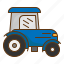 tractor, vehicle, farming, agriculture, field 