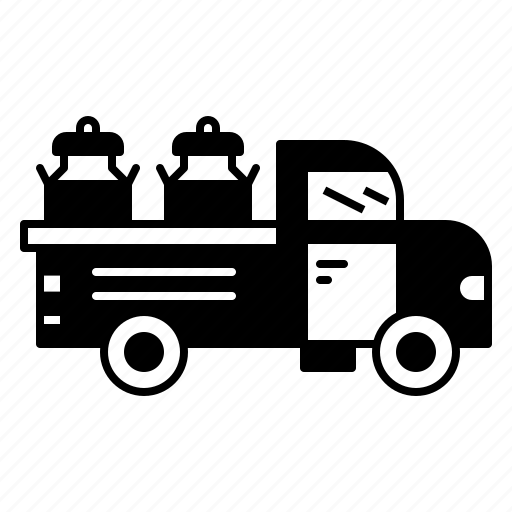 Truck, vehicle, farming, agriculture, milk, transport icon - Download on Iconfinder