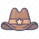 cowboy, hat, sheriff, western