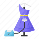 dress, fashion, clothes, iron streamer, clothing, steam ironing, vertical