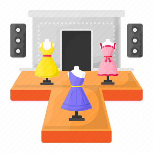 Fashion show, dummy, statue, clothing, cloth modeling, stage, mannequin icon - Download on Iconfinder