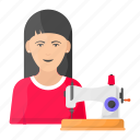 sewing machine, woman, tailor, fashion, clothing, tailoring, cloth machine
