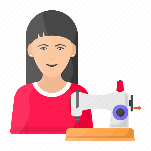 Sewing machine, woman, tailor, fashion, clothing, tailoring, cloth machine icon - Download on Iconfinder