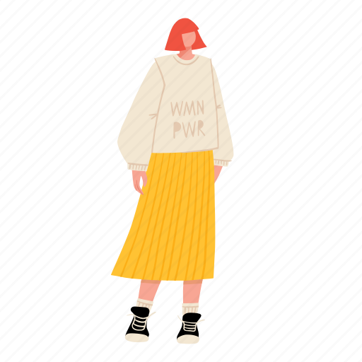 Woman, girl, young, people, female, fashion, modern illustration - Download on Iconfinder