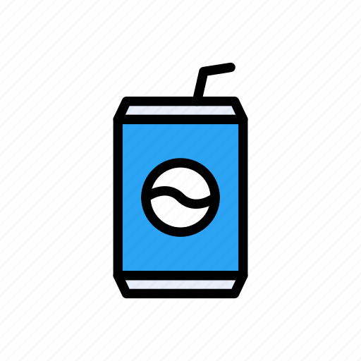 Beverage, can, cold, drink, straw icon - Download on Iconfinder