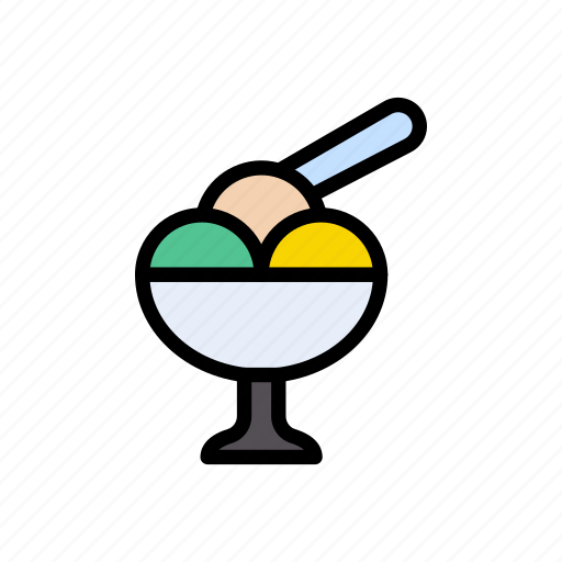 Bowl, delicious, icecream, spoon, sweets icon - Download on Iconfinder
