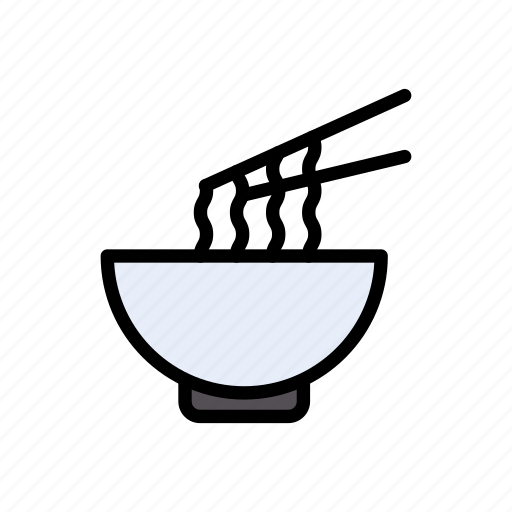 Bowl, chopstick, food, noodles, spicy icon - Download on Iconfinder