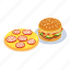 fastfoodmeal, isometric, object, sign 