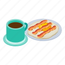 isometric, object, sign, traditionalbreakfast