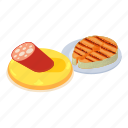 grilledfood, isometric, object, sign