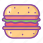 burger, hamburger, food, snack 