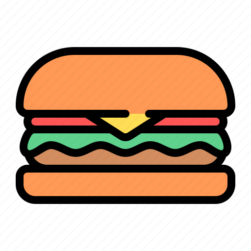 Burger, hamburger, cheeseburger, sandwich, food, fast food, junk food icon - Download on Iconfinder
