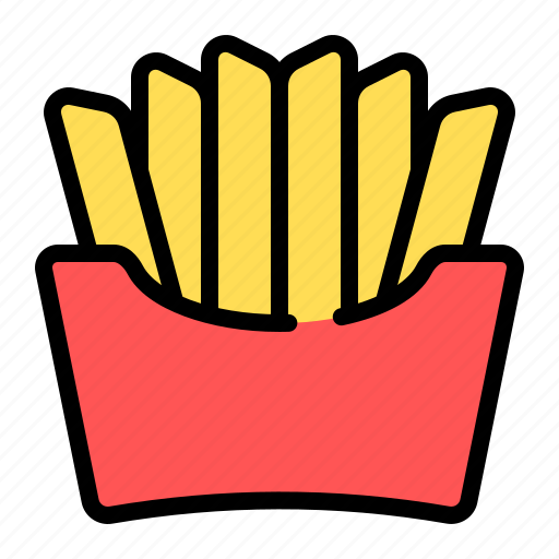 French fries, potato sticks, potato, snack, food, fast food, junk food icon - Download on Iconfinder