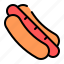 hot dog, hotdog, sausage, food, fast food, junk food 