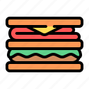 sandwich, burger, hamburger, bread, food, fast food, breakfast