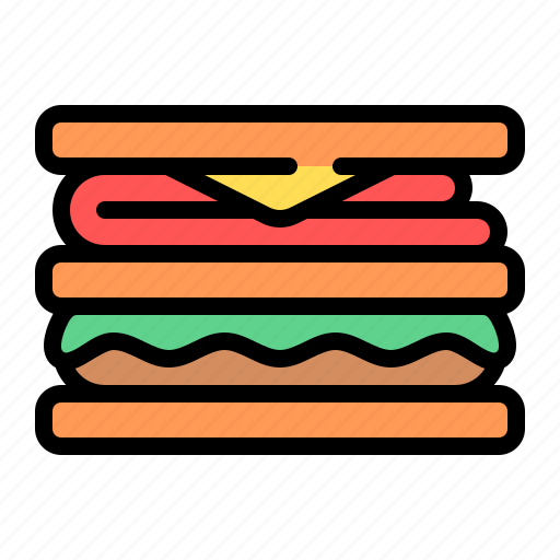 Sandwich, burger, hamburger, bread, food, fast food, breakfast icon - Download on Iconfinder