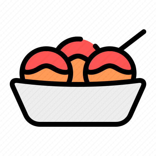 Takoyaki, meat ball, ball, food, fast food, japanese food icon - Download on Iconfinder