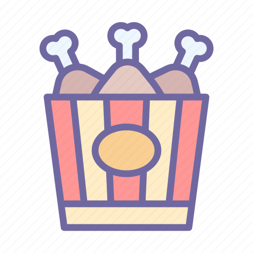 Leg, food, fried, chicken, bucket, meat icon - Download on Iconfinder