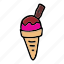 ice, cream, cone, summer, food 