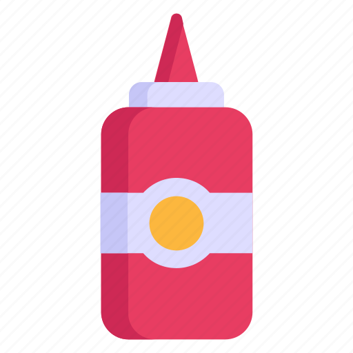 Ketchup bottle, sauce, tomato ketchup, condiment, sauce bottle icon - Download on Iconfinder