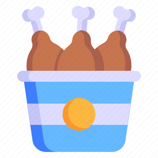 Food, fried chicken, chicken bucket, chicken legs, drumsticks icon - Download on Iconfinder