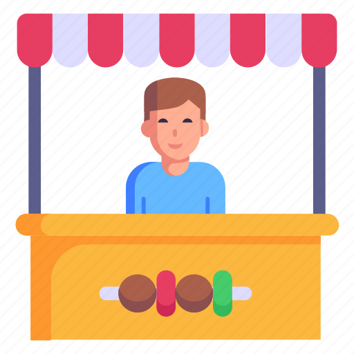 Kiosk, food stall, food outlet, roadside food, stall icon - Download on Iconfinder