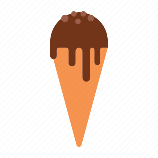 Ice cream, cone, cream, chocolate icon - Download on Iconfinder