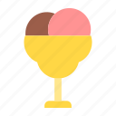 ice cream, dessert, cone, ice cream glass