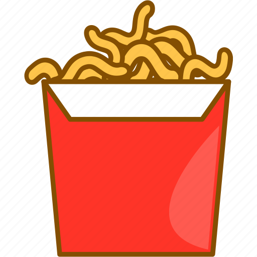 Box, cartoon, fast, food, line, noodles, package icon - Download on Iconfinder