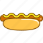colored, dog, elements, fast, food, food icon, hot 
