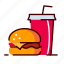 burger, drink, fastfood, menu 