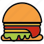burger, hamburger, cheeseburger, fast food, burger icon 