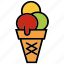 cone, ice, food, cold, ice cream icon 