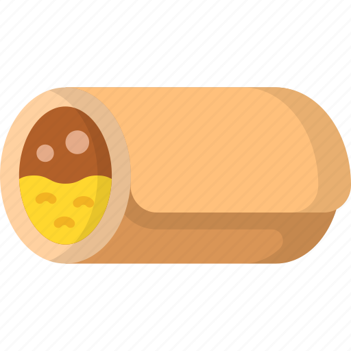 Burrito, wrap, fast food, junk food, culinary, mexican food icon - Download on Iconfinder