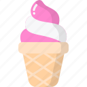 ice cream, gelato, dessert, cone, sweet food, summer