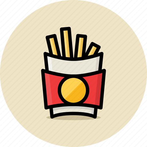Fast food french fries junk food icon 