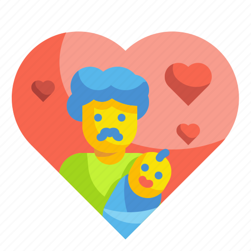 Amour, dad, father, heart, love, loving, romantic icon - Download on Iconfinder