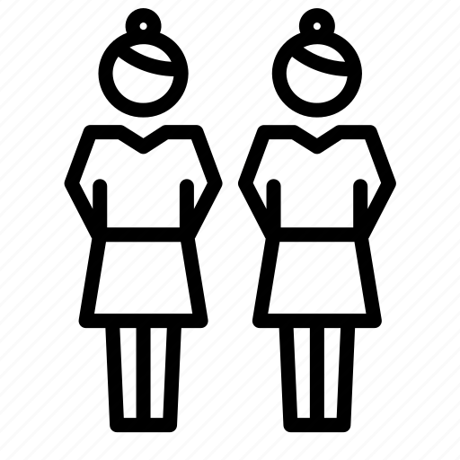 Twin, girl, woman, female, people icon - Download on Iconfinder