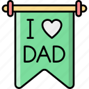best, dad, badge, banner