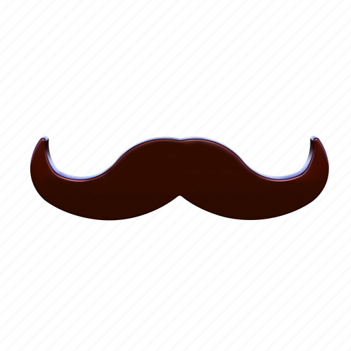 .png, moustache, man, user, avatar, face, father day 3D illustration - Download on Iconfinder