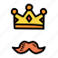 king, crown, moustache 