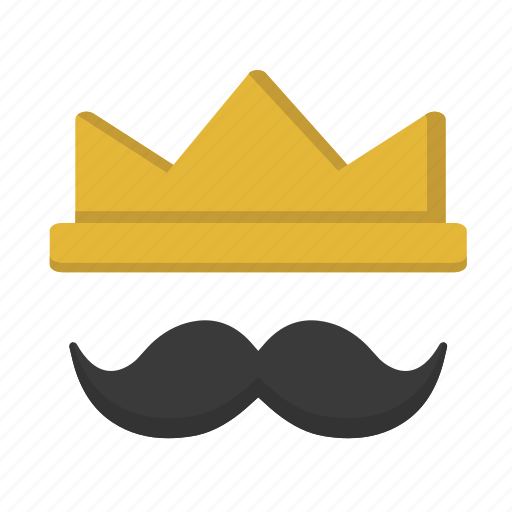 Crown, king, mustache, royal icon - Download on Iconfinder