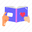reading book, love story, story book, handbook, guidebook
